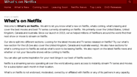What Whats-on-netflix.com website looked like in 2018 (6 years ago)