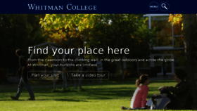 What Whitman.edu website looked like in 2018 (6 years ago)