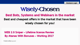 What Wisely-chosen.com website looked like in 2018 (6 years ago)