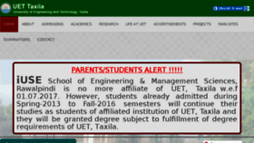 What Web.uettaxila.edu.pk website looked like in 2018 (6 years ago)