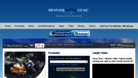 What Weatherwatch.co.nz website looked like in 2018 (6 years ago)
