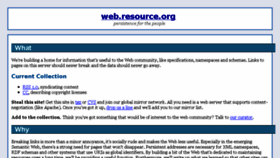 What Web.resource.org website looked like in 2018 (6 years ago)