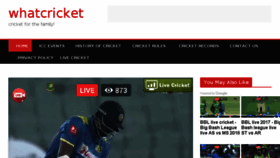 What Whatcricket.com website looked like in 2018 (6 years ago)