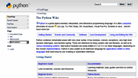 What Wiki.python.org website looked like in 2018 (6 years ago)