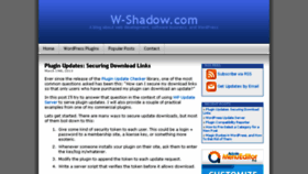 What W-shadow.com website looked like in 2018 (6 years ago)