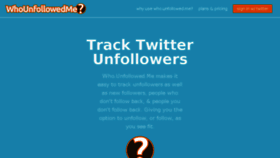 What Who.unfollowed.me website looked like in 2018 (6 years ago)