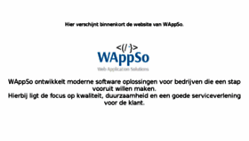 What Wappso.nl website looked like in 2018 (6 years ago)