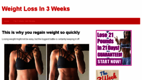 What Weightlossin3weeks.com website looked like in 2018 (6 years ago)