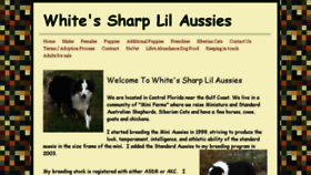 What Whitessharplilaussies.com website looked like in 2018 (6 years ago)