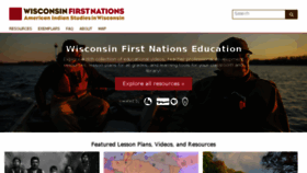 What Wisconsinfirstnations.org website looked like in 2018 (6 years ago)