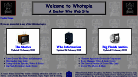 What Whotopia.co.uk website looked like in 2018 (6 years ago)