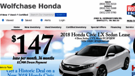 What Wolfchasehonda.com website looked like in 2018 (6 years ago)