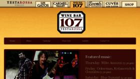 What Winebar107.com website looked like in 2018 (6 years ago)