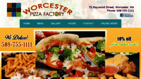 What Worcesterpizzafactory.com website looked like in 2018 (6 years ago)