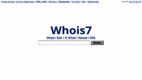 What Whois7.com website looked like in 2018 (6 years ago)