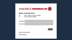 What Webmail.kremsmueller.com website looked like in 2018 (6 years ago)