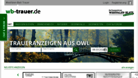 What Wb-trauer.de website looked like in 2018 (6 years ago)