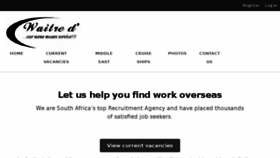 What Waitred.co.za website looked like in 2018 (6 years ago)