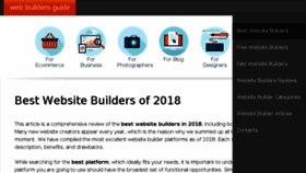 What Webbuildersguide.com website looked like in 2018 (6 years ago)