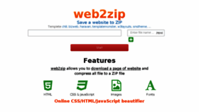 What Web2zip.com website looked like in 2018 (6 years ago)