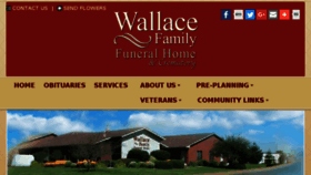 What Wallacefamilyfuneralhome.com website looked like in 2018 (6 years ago)