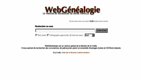 What Webgenealogie.com website looked like in 2018 (6 years ago)