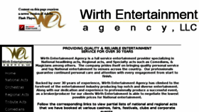 What Wirthentertainment.com website looked like in 2018 (6 years ago)