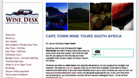 What Winedesk.co.za website looked like in 2018 (6 years ago)