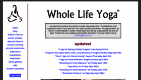 What Wholelifeyoga.com website looked like in 2018 (6 years ago)