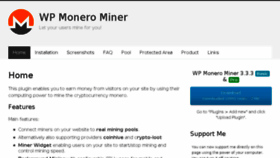 What Wp-monero-miner.com website looked like in 2018 (6 years ago)