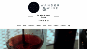 What Wanderandwine.com website looked like in 2018 (6 years ago)
