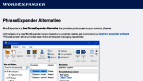 What Wordexpander.net website looked like in 2018 (6 years ago)