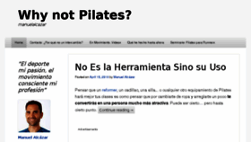 What Whynotpilates.net website looked like in 2018 (6 years ago)