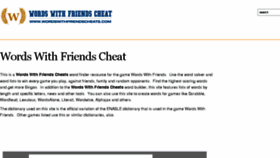 What Wordswithfriendscheats.com website looked like in 2018 (6 years ago)