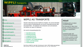 What Wipfli-transporte.ch website looked like in 2018 (6 years ago)