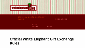 What Whiteelephantrules.com website looked like in 2018 (6 years ago)