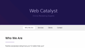 What Webcatalyst.net website looked like in 2018 (6 years ago)
