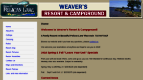 What Weaversresort.com website looked like in 2018 (6 years ago)
