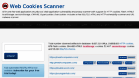 What Webcookies.org website looked like in 2018 (6 years ago)