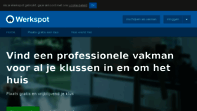 What Werkspot.nl website looked like in 2018 (5 years ago)