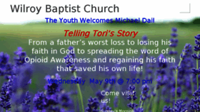 What Wilroybaptistchurch.com website looked like in 2018 (6 years ago)
