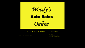 What Woodysautosales.com website looked like in 2018 (6 years ago)