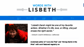 What Wordswithlisbeth.com website looked like in 2018 (5 years ago)