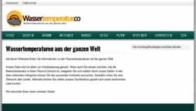 What Wassertemperatur.co website looked like in 2018 (5 years ago)