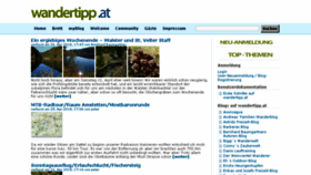 What Wandertipp.at website looked like in 2018 (6 years ago)