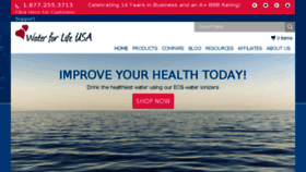 What Waterforlifeusa.com website looked like in 2018 (5 years ago)