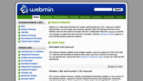 What Webmin.se website looked like in 2018 (5 years ago)