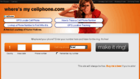 What Wheresmycellphone.com website looked like in 2018 (5 years ago)