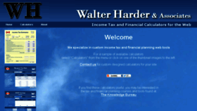 What Walterharder.ca website looked like in 2018 (5 years ago)