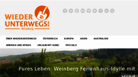What Wiederunterwegs.com website looked like in 2018 (5 years ago)